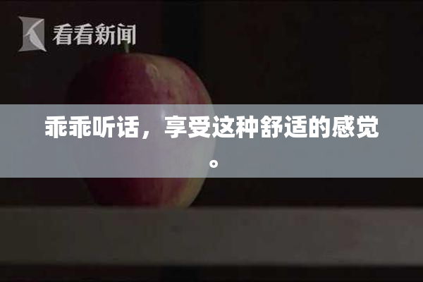 乖乖听话，享受这种舒适的感觉。