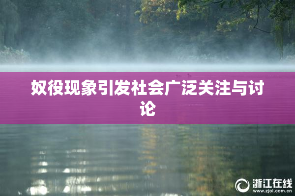 奴役现象引发社会广泛关注与讨论