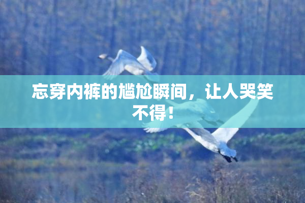 忘穿内裤的尴尬瞬间，让人哭笑不得！