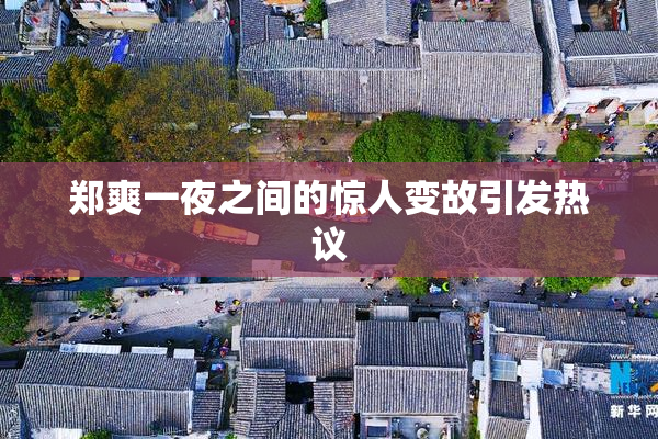 郑爽一夜之间的惊人变故引发热议