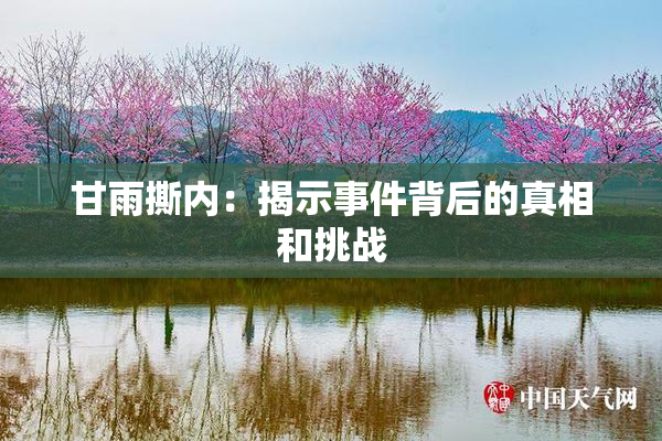 甘雨撕内：揭示事件背后的真相和挑战
