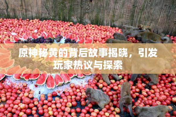原神秘黄的背后故事揭晓，引发玩家热议与探索
