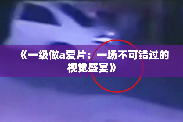 《一级做a爱片：一场不可错过的视觉盛宴》
