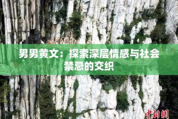男男黄文：探索深层情感与社会禁忌的交织