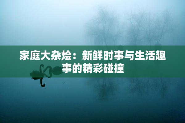 家庭大杂烩：新鲜时事与生活趣事的精彩碰撞