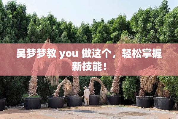 吴梦梦教 you 做这个，轻松掌握新技能！