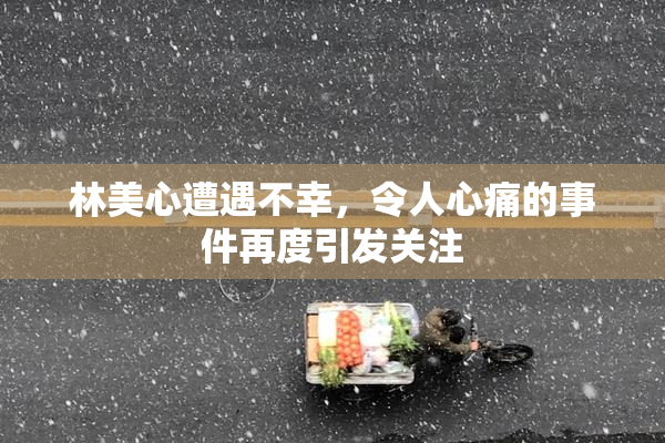 林美心遭遇不幸，令人心痛的事件再度引发关注