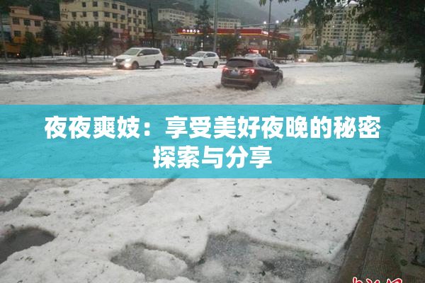 夜夜爽妓：享受美好夜晚的秘密探索与分享