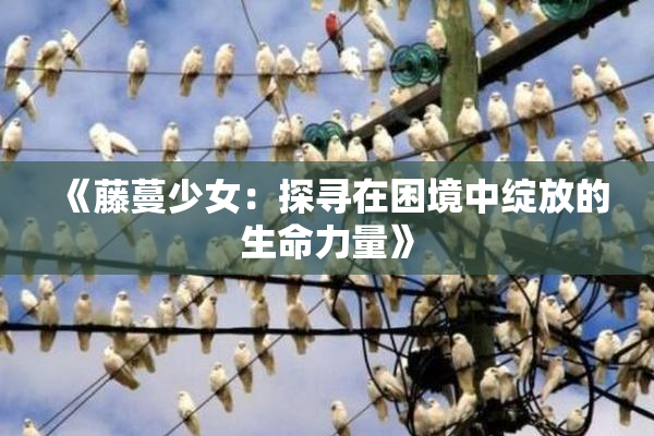 《藤蔓少女：探寻在困境中绽放的生命力量》