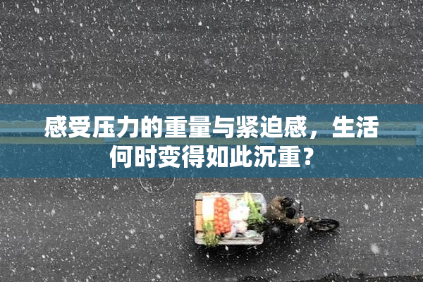 感受压力的重量与紧迫感，生活何时变得如此沉重？