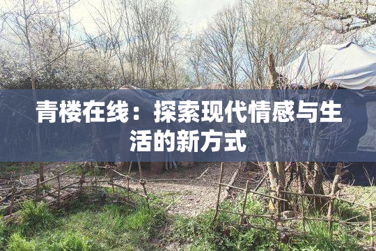 青楼在线：探索现代情感与生活的新方式