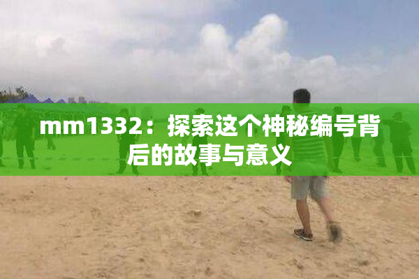 mm1332：探索这个神秘编号背后的故事与意义