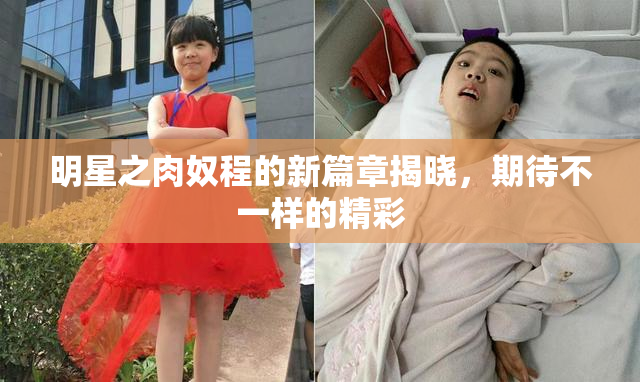 明星之肉奴程的新篇章揭晓，期待不一样的精彩