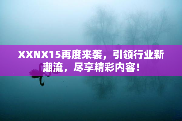 XXNX15再度来袭，引领行业新潮流，尽享精彩内容！