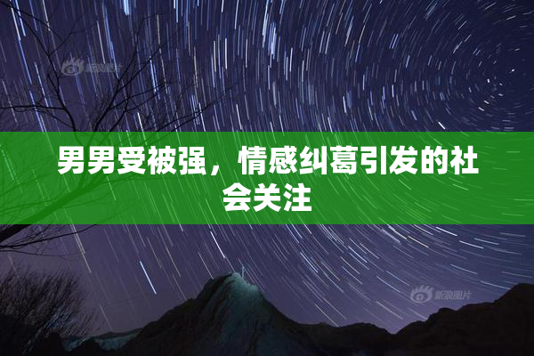男男受被强，情感纠葛引发的社会关注