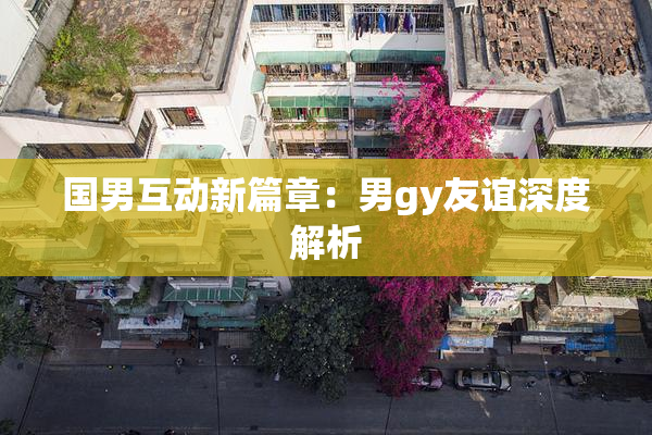 国男互动新篇章：男gy友谊深度解析
