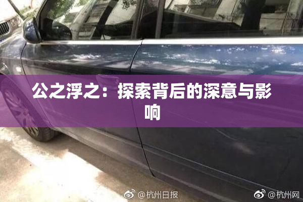 公之浮之：探索背后的深意与影响