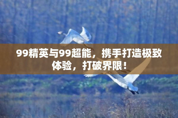 99精英与99超能，携手打造极致体验，打破界限！