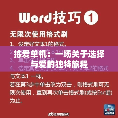 拣爱单机：一场关于选择与爱的独特旅程
