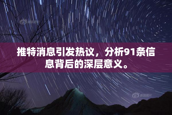 推特消息引发热议，分析91条信息背后的深层意义。