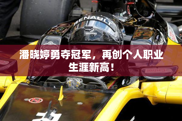 潘晓婷勇夺冠军，再创个人职业生涯新高！