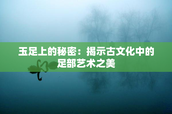 玉足上的秘密：揭示古文化中的足部艺术之美