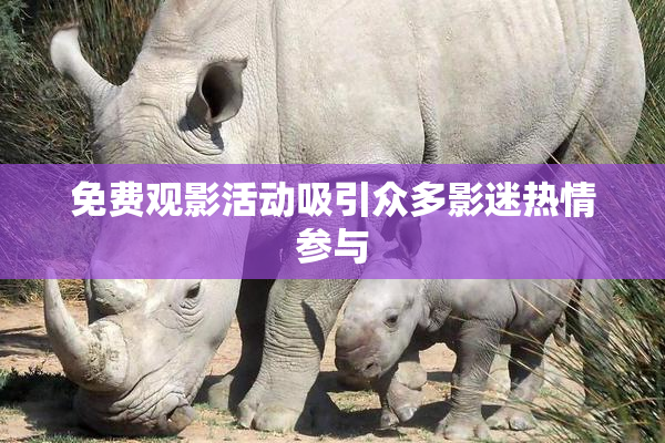 免费观影活动吸引众多影迷热情参与