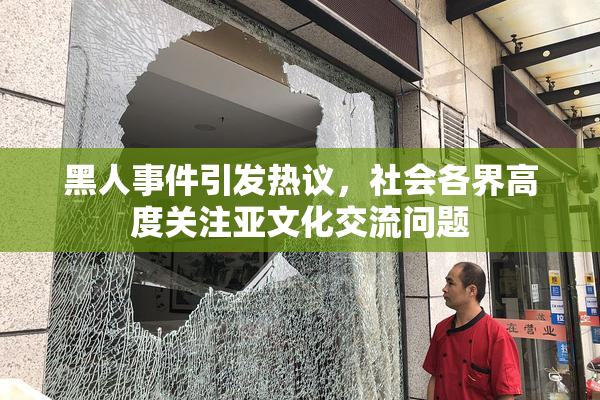 黑人事件引发热议，社会各界高度关注亚文化交流问题