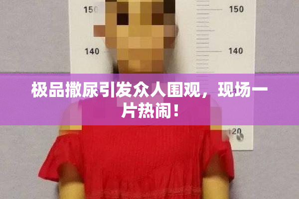 极品撒尿引发众人围观，现场一片热闹！