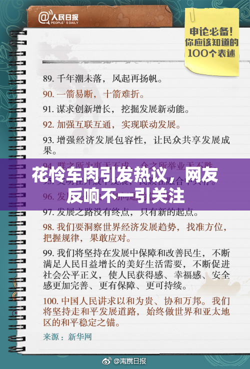 花怜车肉引发热议，网友反响不一引关注