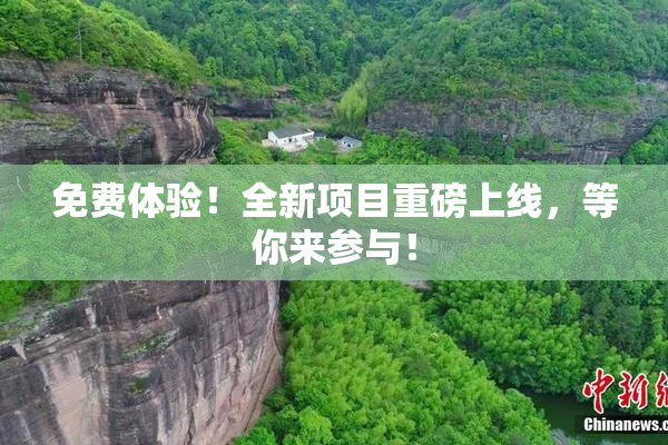 免费体验！全新项目重磅上线，等你来参与！