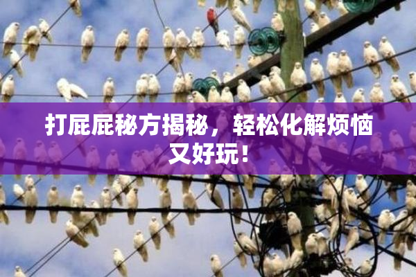 打屁屁秘方揭秘，轻松化解烦恼又好玩！