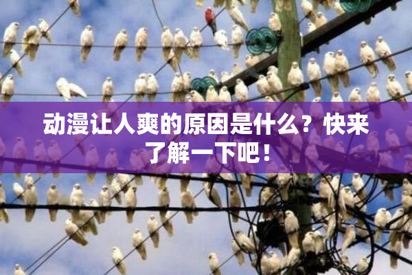 动漫让人爽的原因是什么？快来了解一下吧！