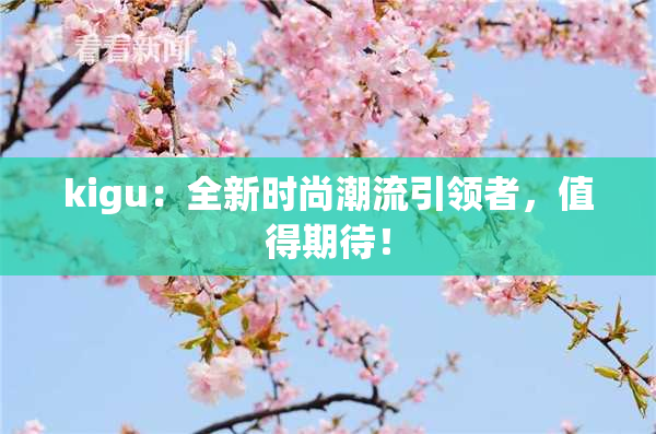 kigu：全新时尚潮流引领者，值得期待！