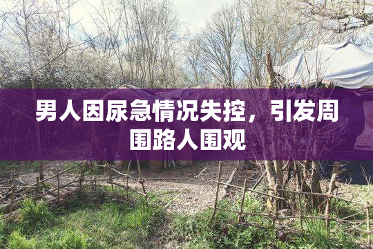 男人因尿急情况失控，引发周围路人围观