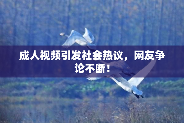 成人视频引发社会热议，网友争论不断！