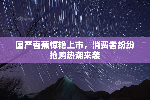国产香蕉惊艳上市，消费者纷纷抢购热潮来袭