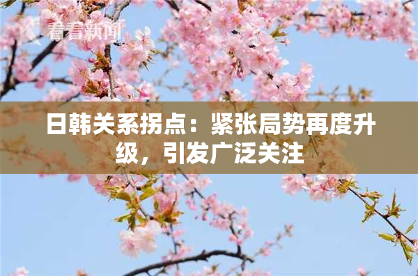 日韩关系拐点：紧张局势再度升级，引发广泛关注