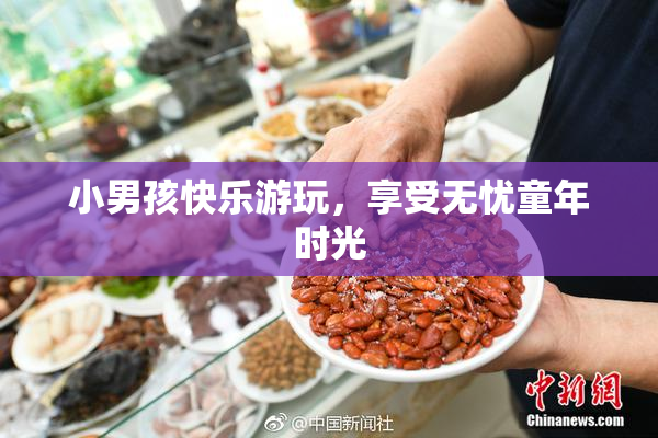 小男孩快乐游玩，享受无忧童年时光