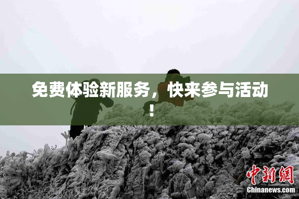 免费体验新服务，快来参与活动！