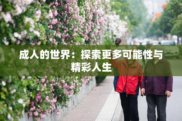 成人的世界：探索更多可能性与精彩人生
