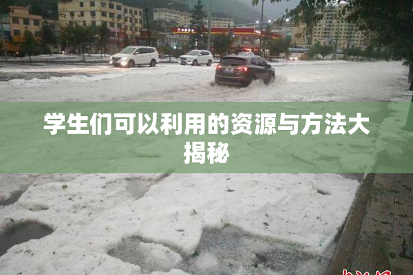 学生们可以利用的资源与方法大揭秘