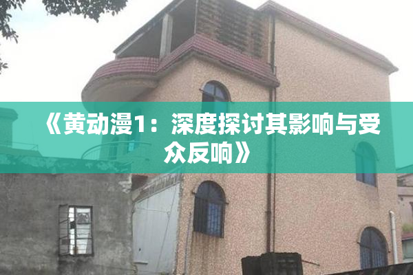 《黄动漫1：深度探讨其影响与受众反响》