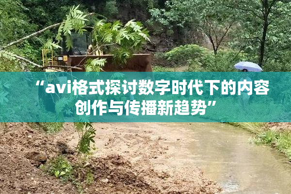 “avi格式探讨数字时代下的内容创作与传播新趋势”
