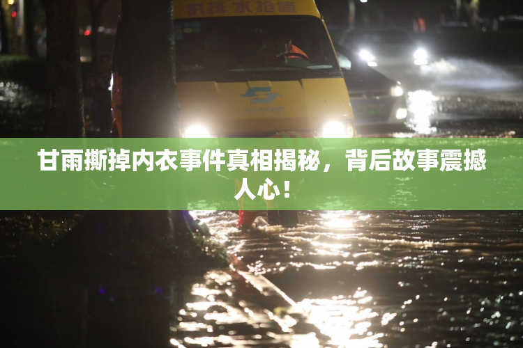 甘雨撕掉内衣事件真相揭秘，背后故事震撼人心！