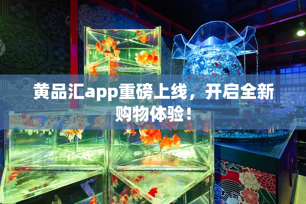 黄品汇app重磅上线，开启全新购物体验！