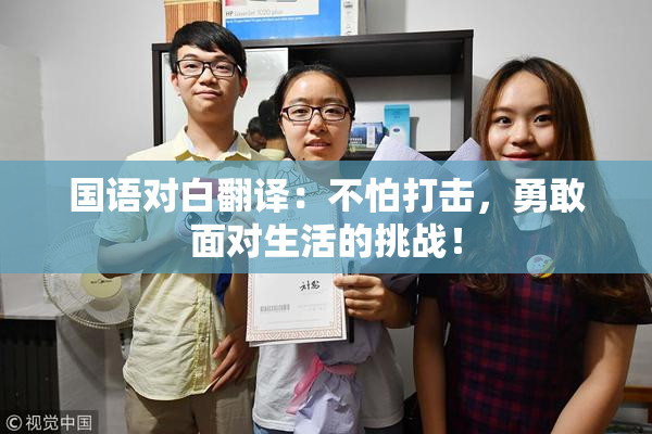 国语对白翻译：不怕打击，勇敢面对生活的挑战！