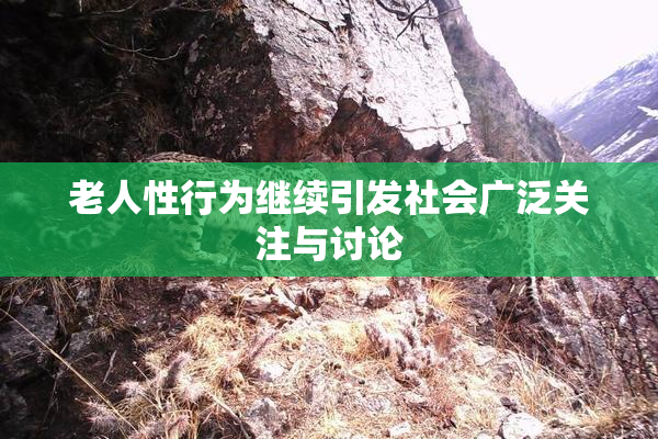老人性行为继续引发社会广泛关注与讨论