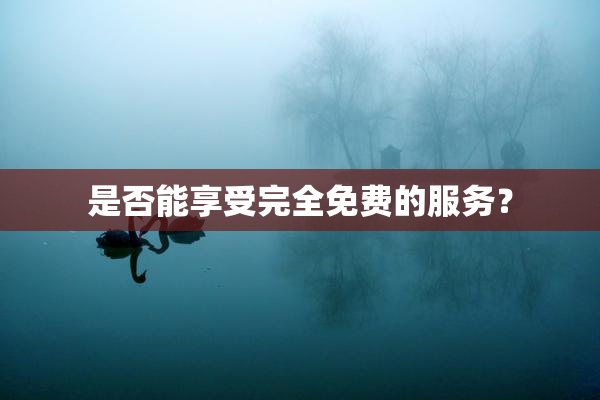 是否能享受完全免费的服务？