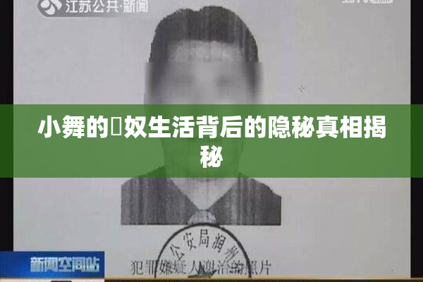 小舞的婬奴生活背后的隐秘真相揭秘